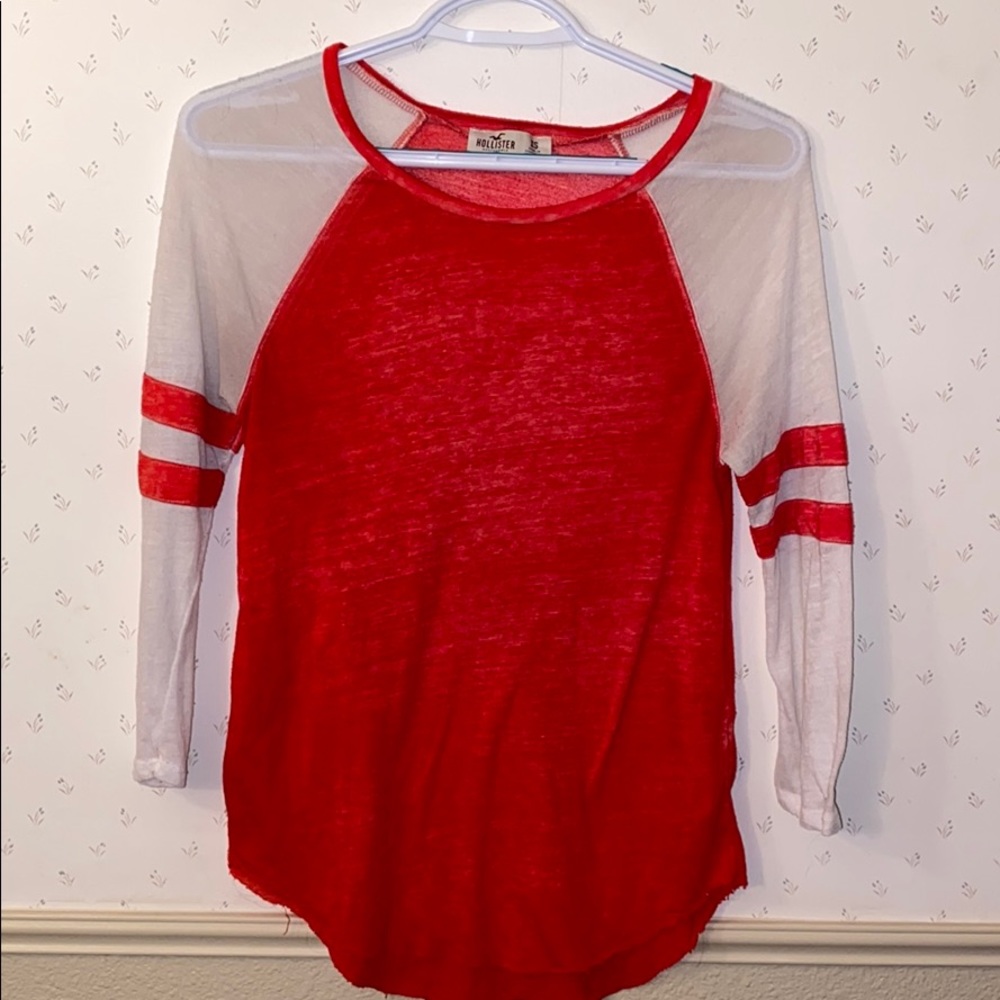 Hollister Red Baseball Tee